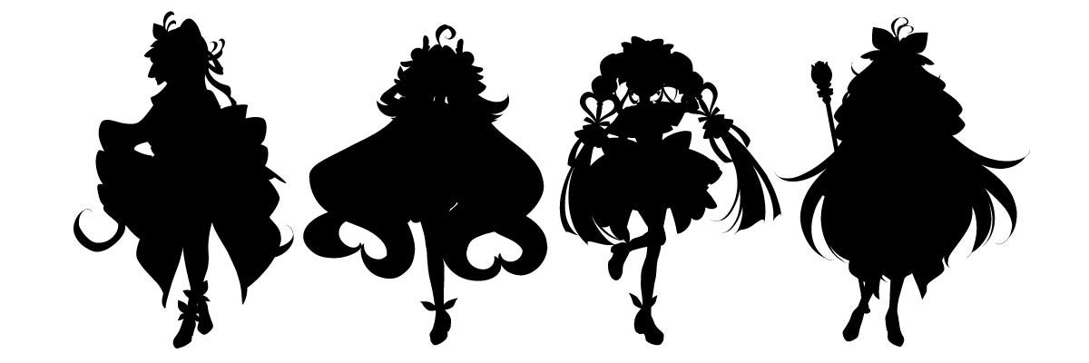 4人のキャラクターシルエット