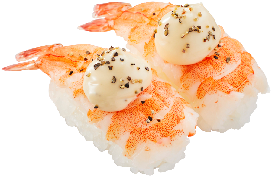 「えびのトリュフマヨのせ」の握り寿司