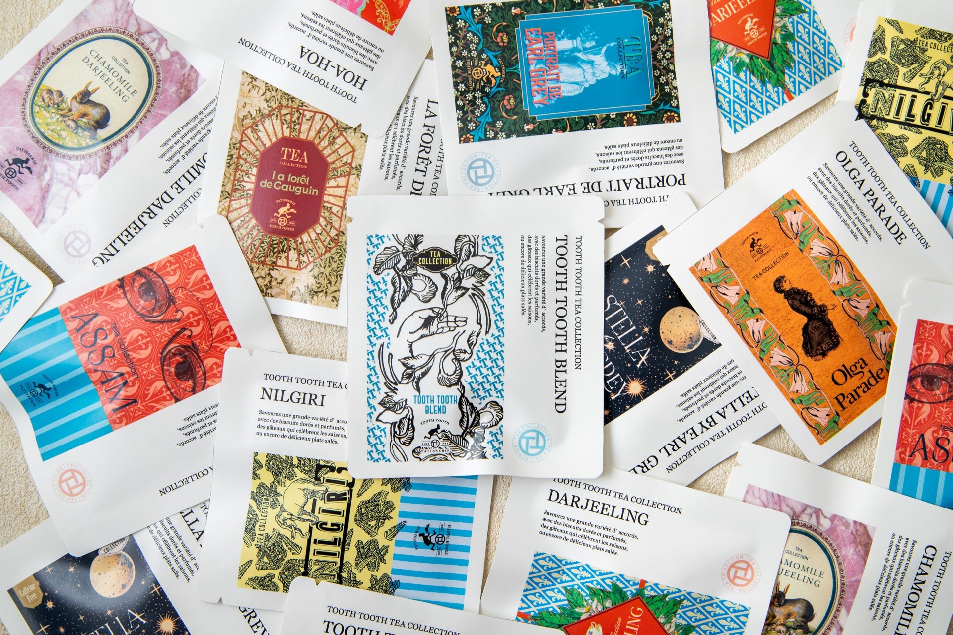 TOOTH TOOTH TEA COLLECTIONの紅茶パッケージ