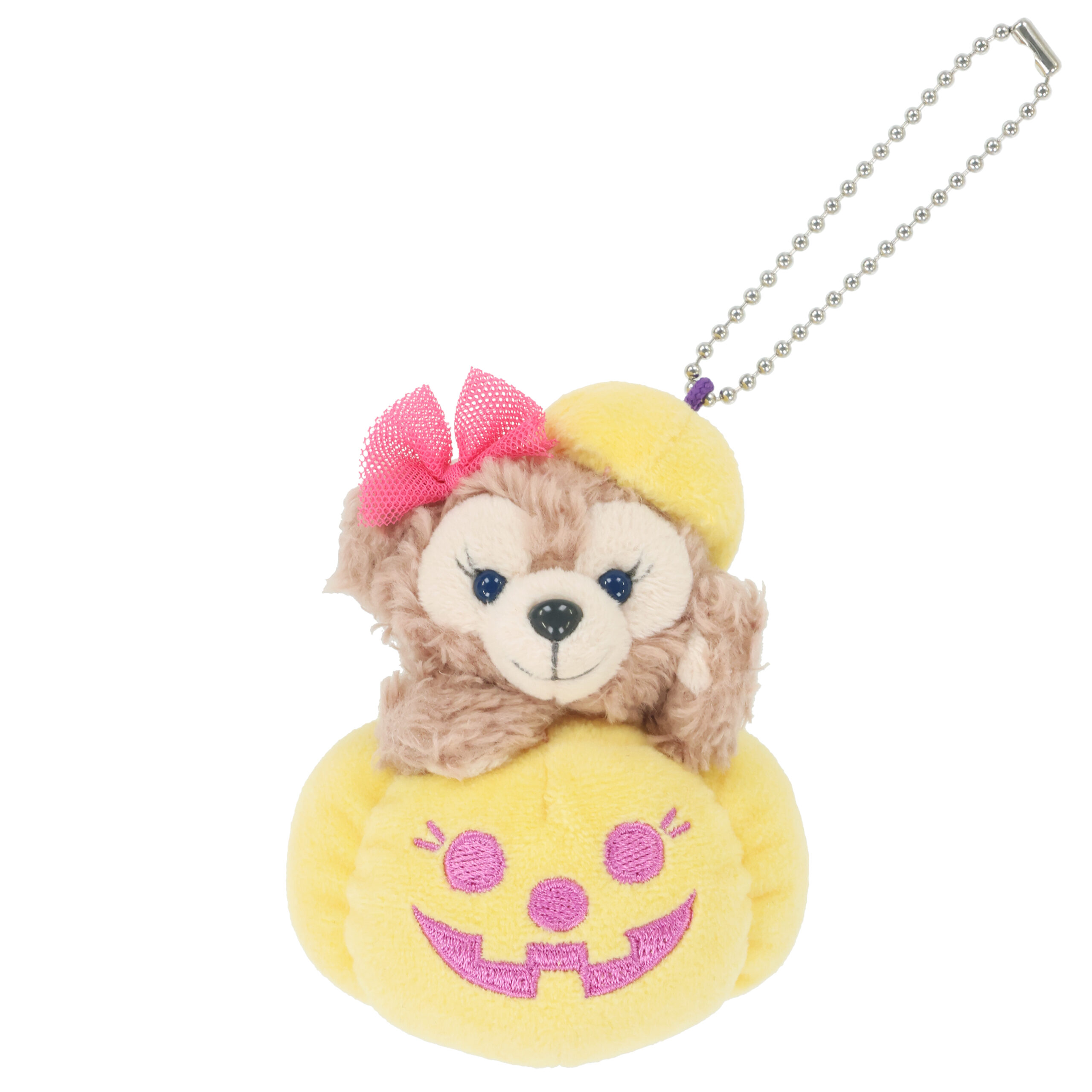 黄色いかぼちゃから顔を出すシェリーメイのぬいぐるみチャーム