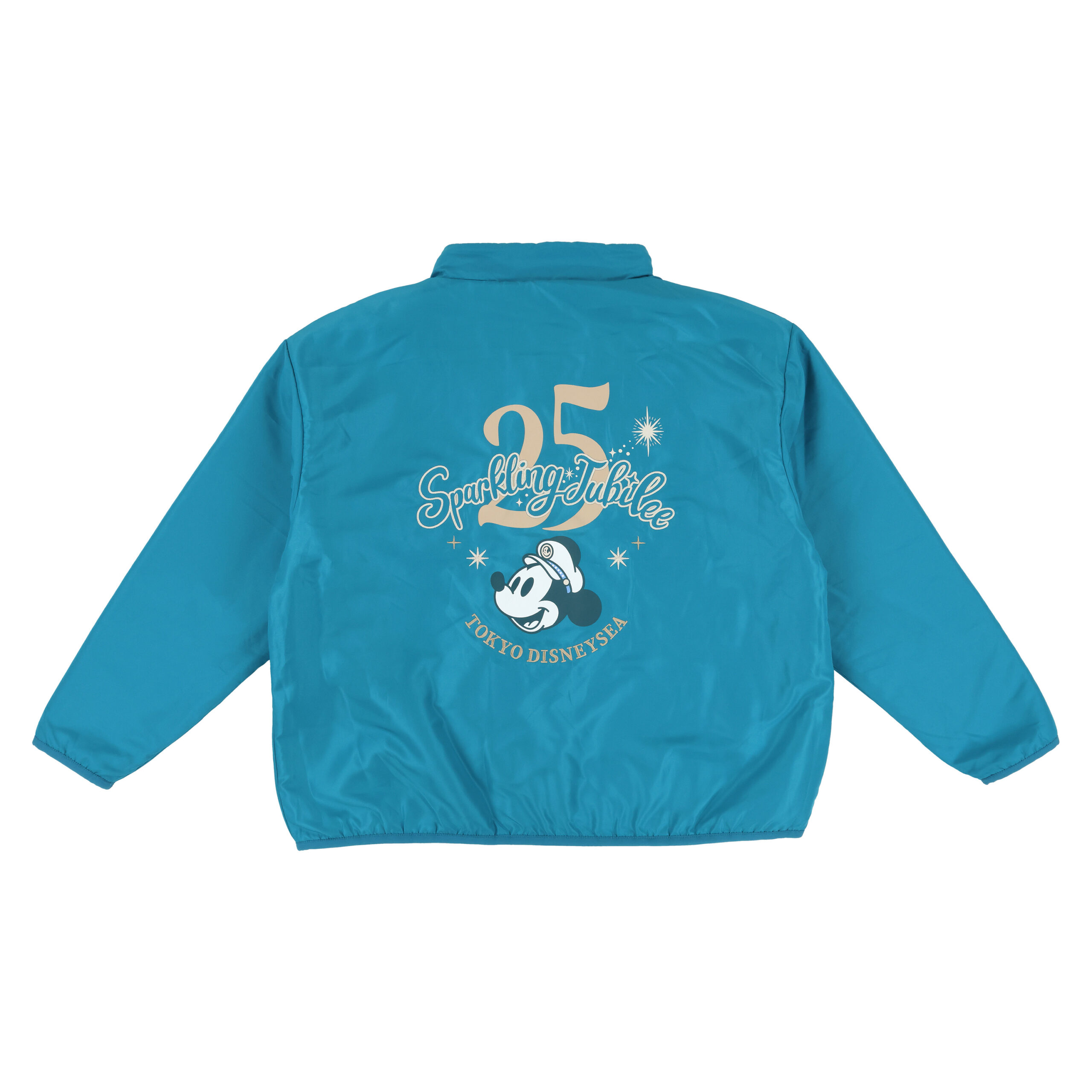背面に25周年ロゴをプリントしたティール面