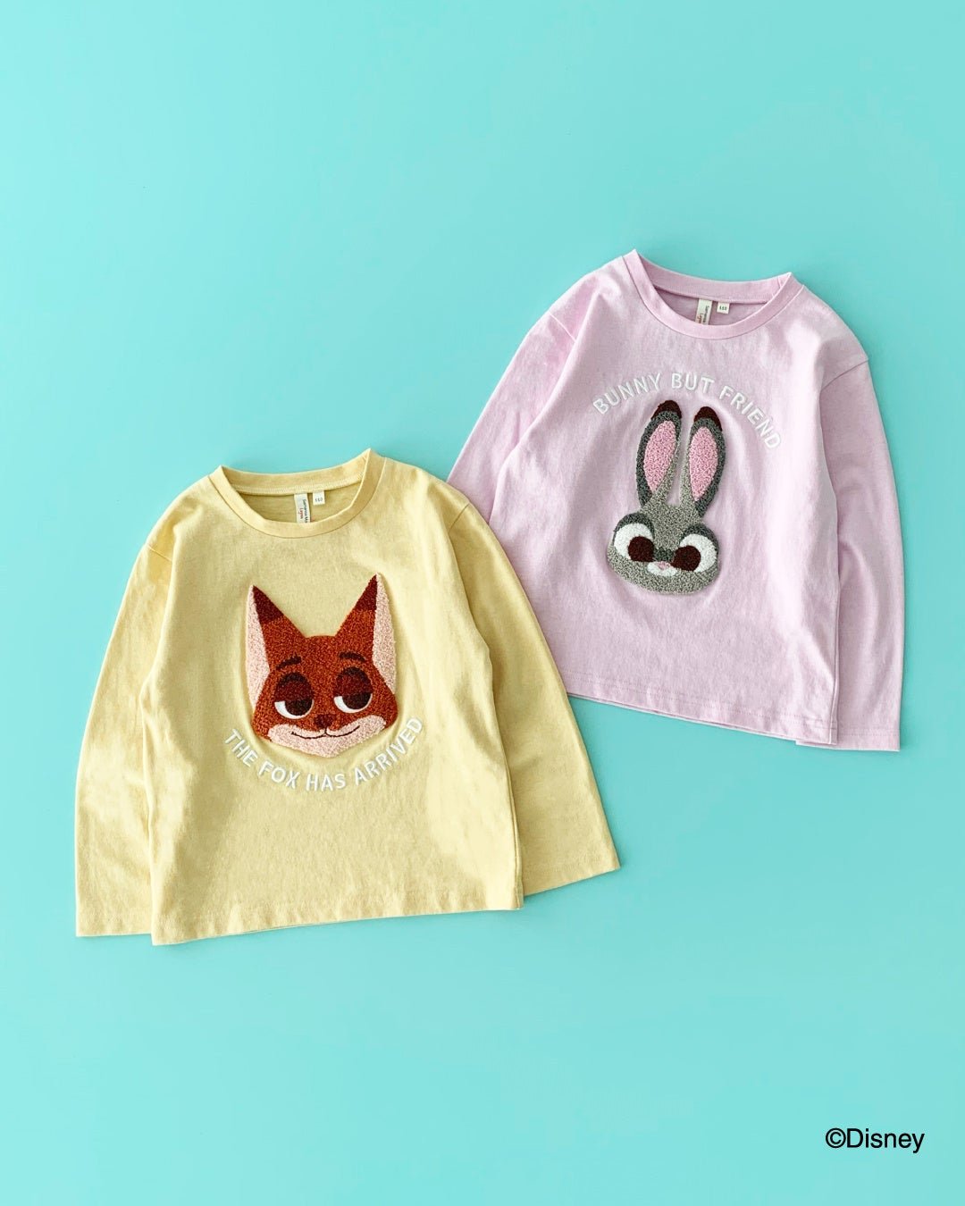 さがら刺繍ロンTの「ニック」と「ジュディ」刺繍
