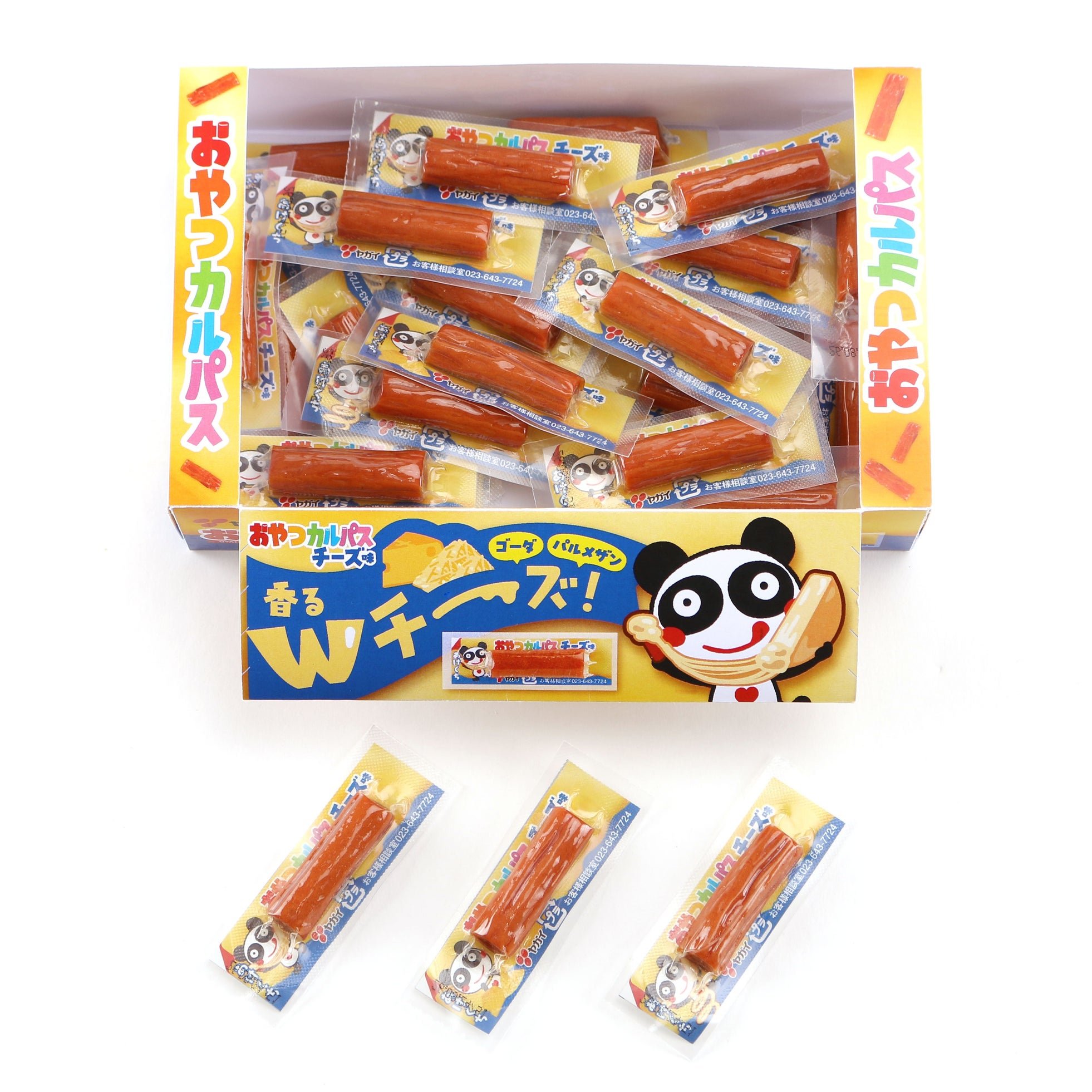個包装が詰まった「おやつカルパスチーズ味BOX90g」の中身