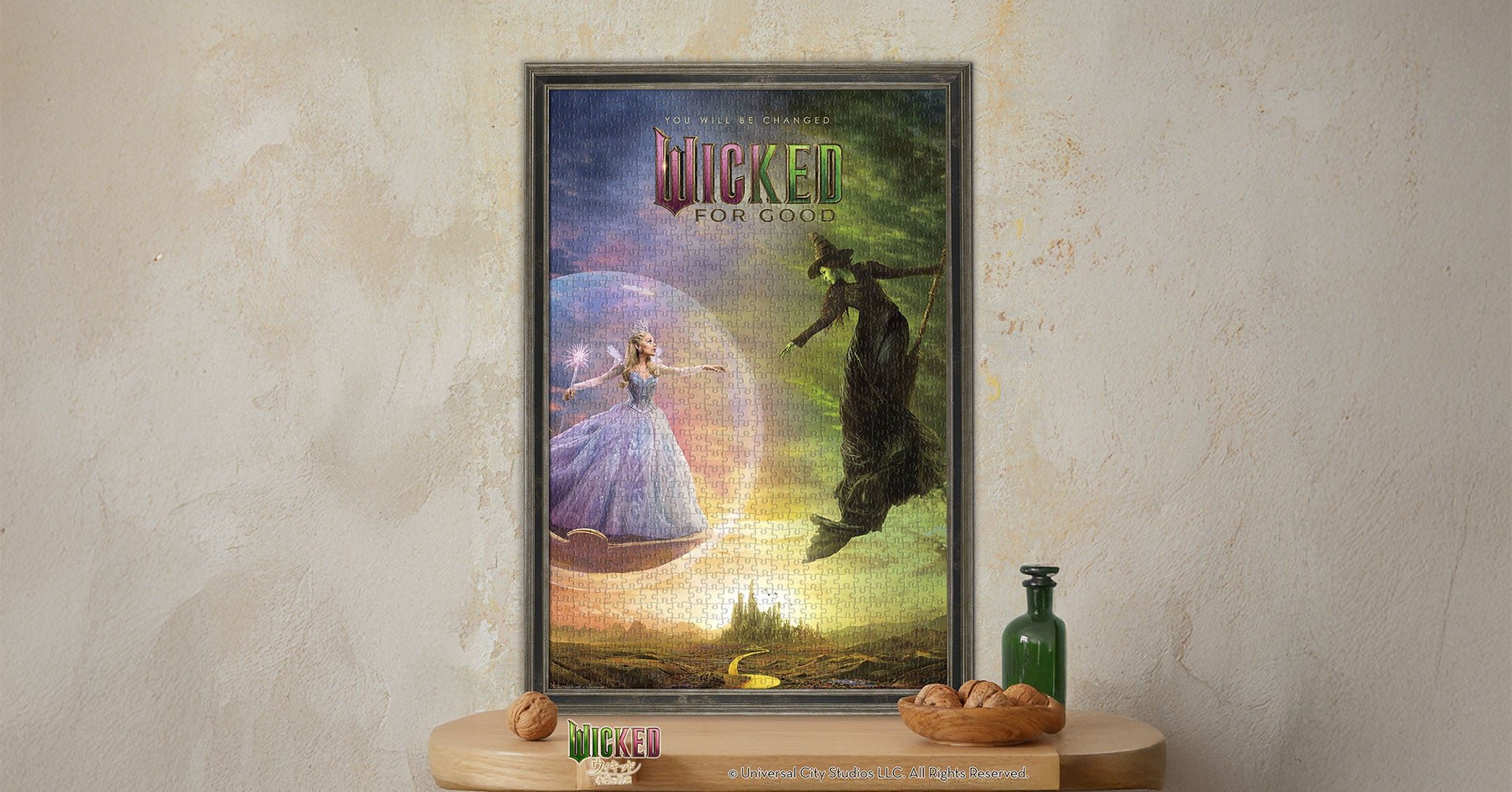 二人の魔女を対比させたパズル絵柄