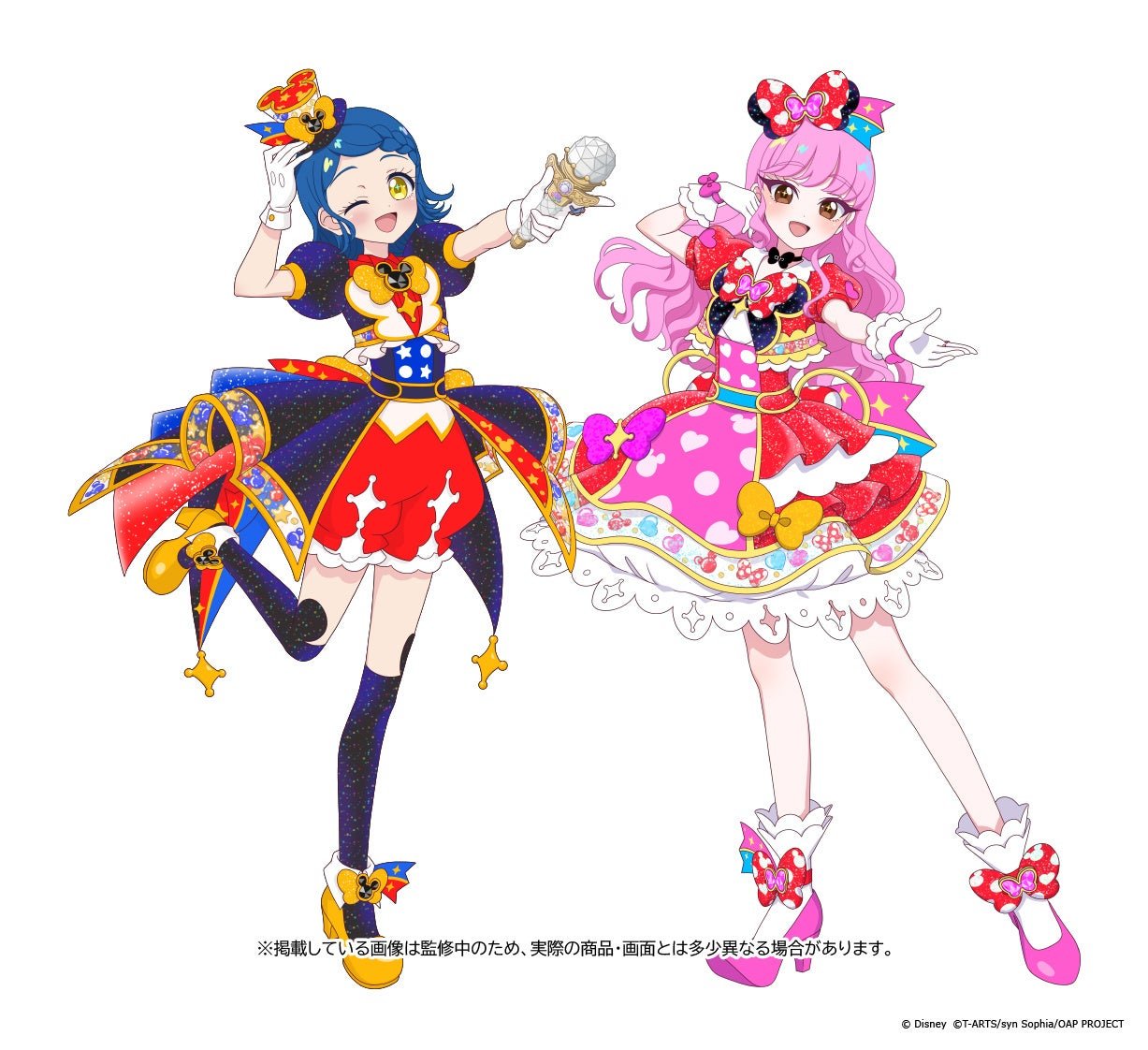 「ミッキーマウス」と「ミニーマウス」の「ダンス＆マジック！！」コーデ