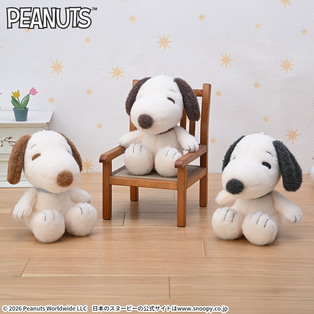 SNOOPY　ぬいぐるみ　ニュートラルカラーVer.