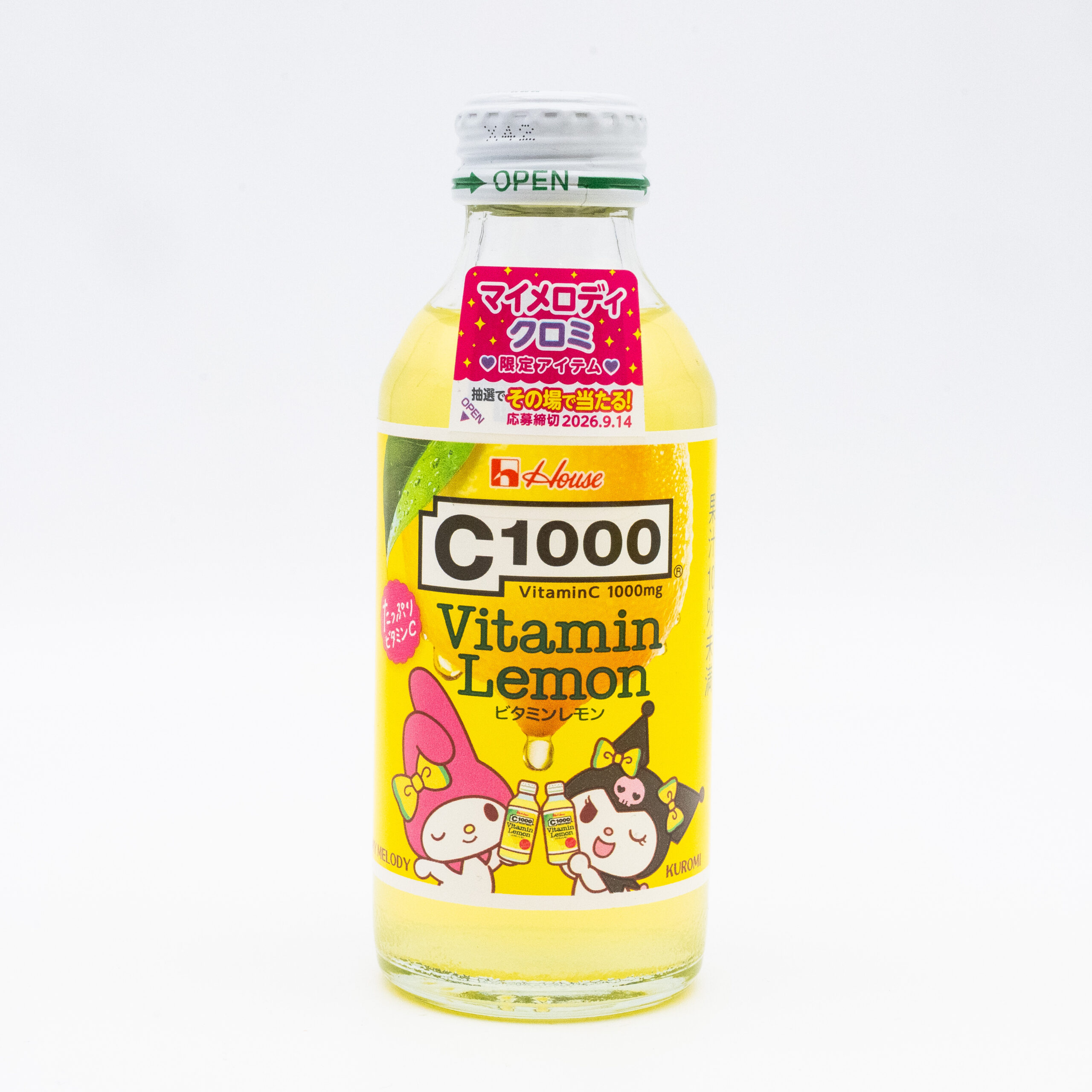 C1000 ビタミンレモン マイメロディ・クロミ限定ボトル 乾杯デザイン