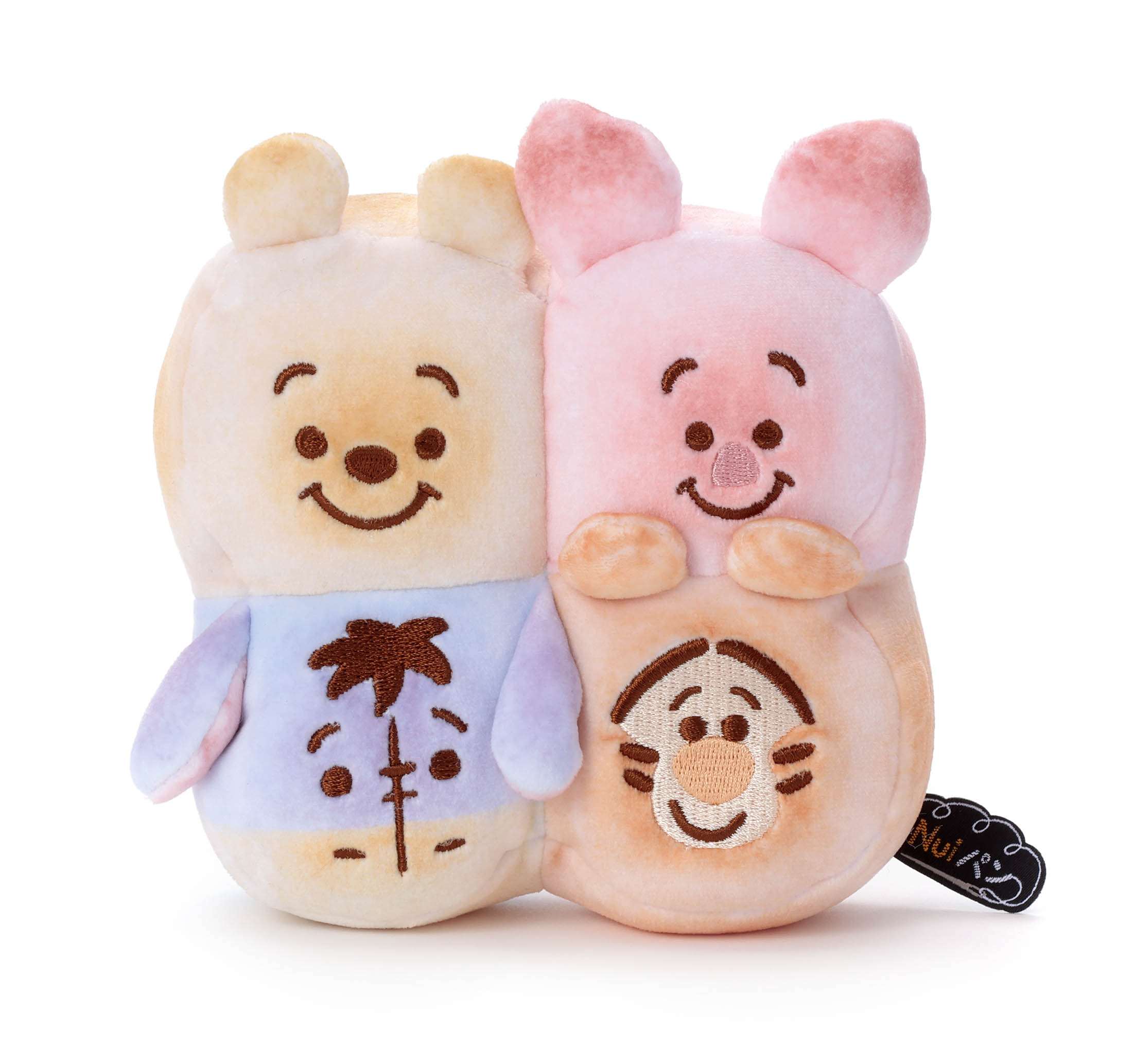 Nuiパン ぬいぐるみS ちぎりパン 4人が並ぶ正面