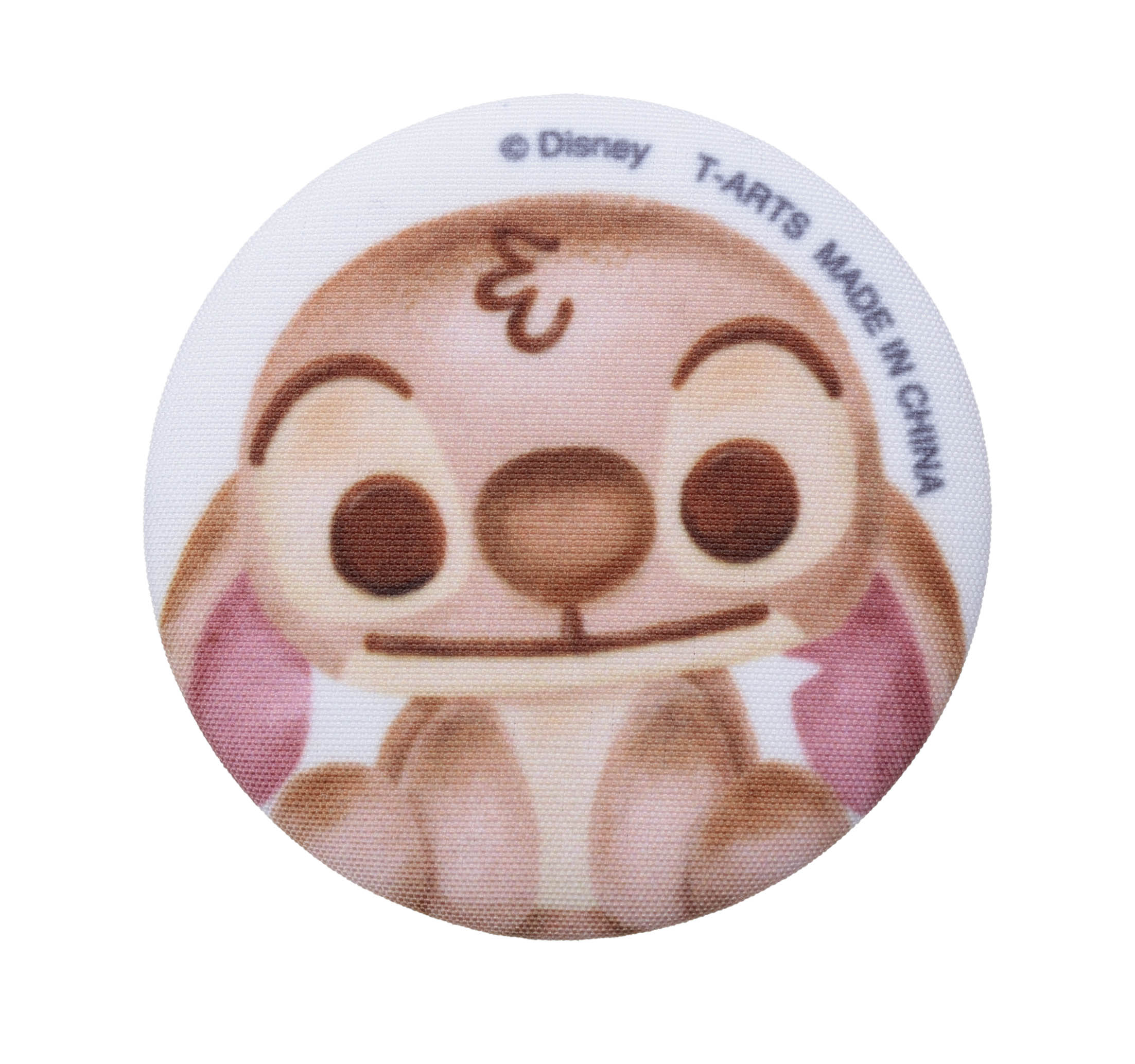 Nuiパン 缶バッジ すわったスティッチの絵柄