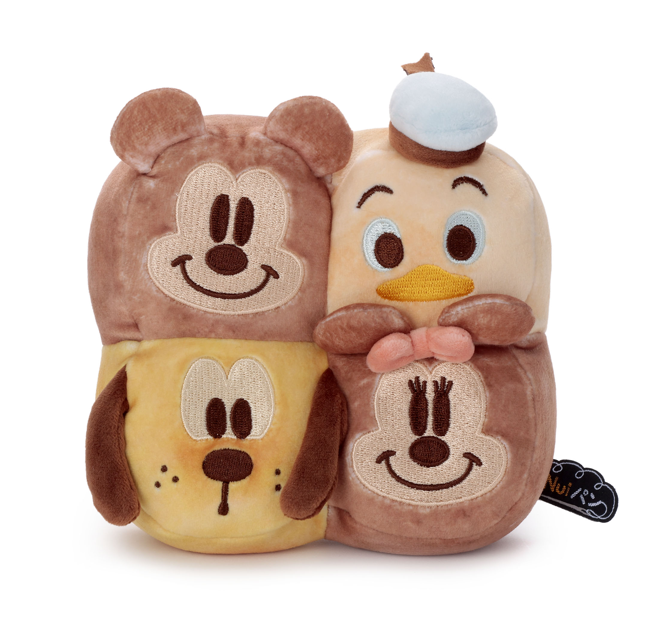 Nuiパン ぬいぐるみS ちぎりパンに並ぶ4人の顔