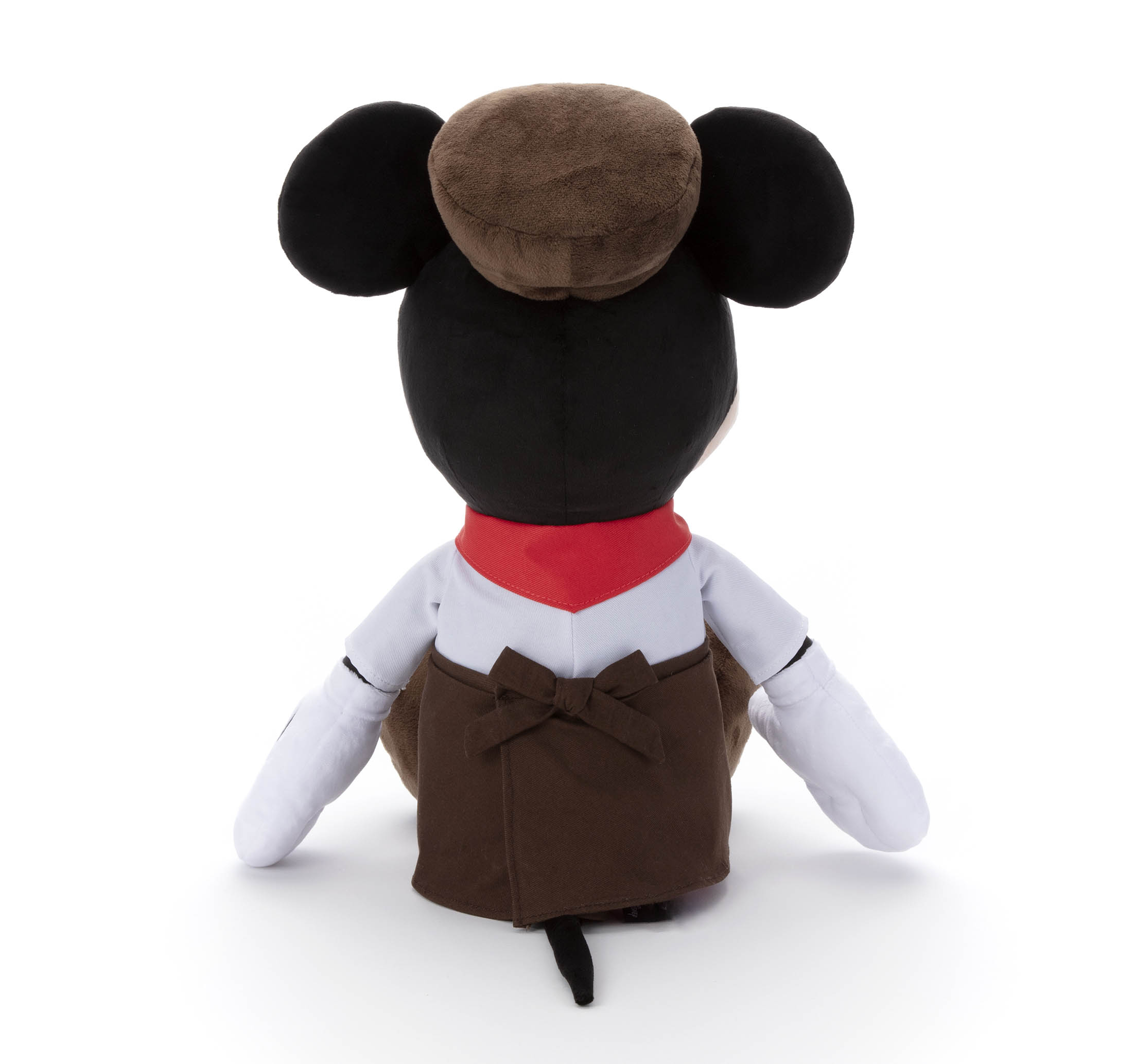 パン屋コスチューム ぬいぐるみL エプロンの蝶結びが見える背中