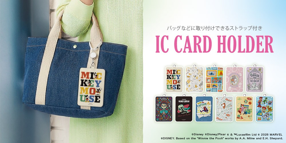 PGA ディズニー「リールストラップ付 ICカードホルダー 」
