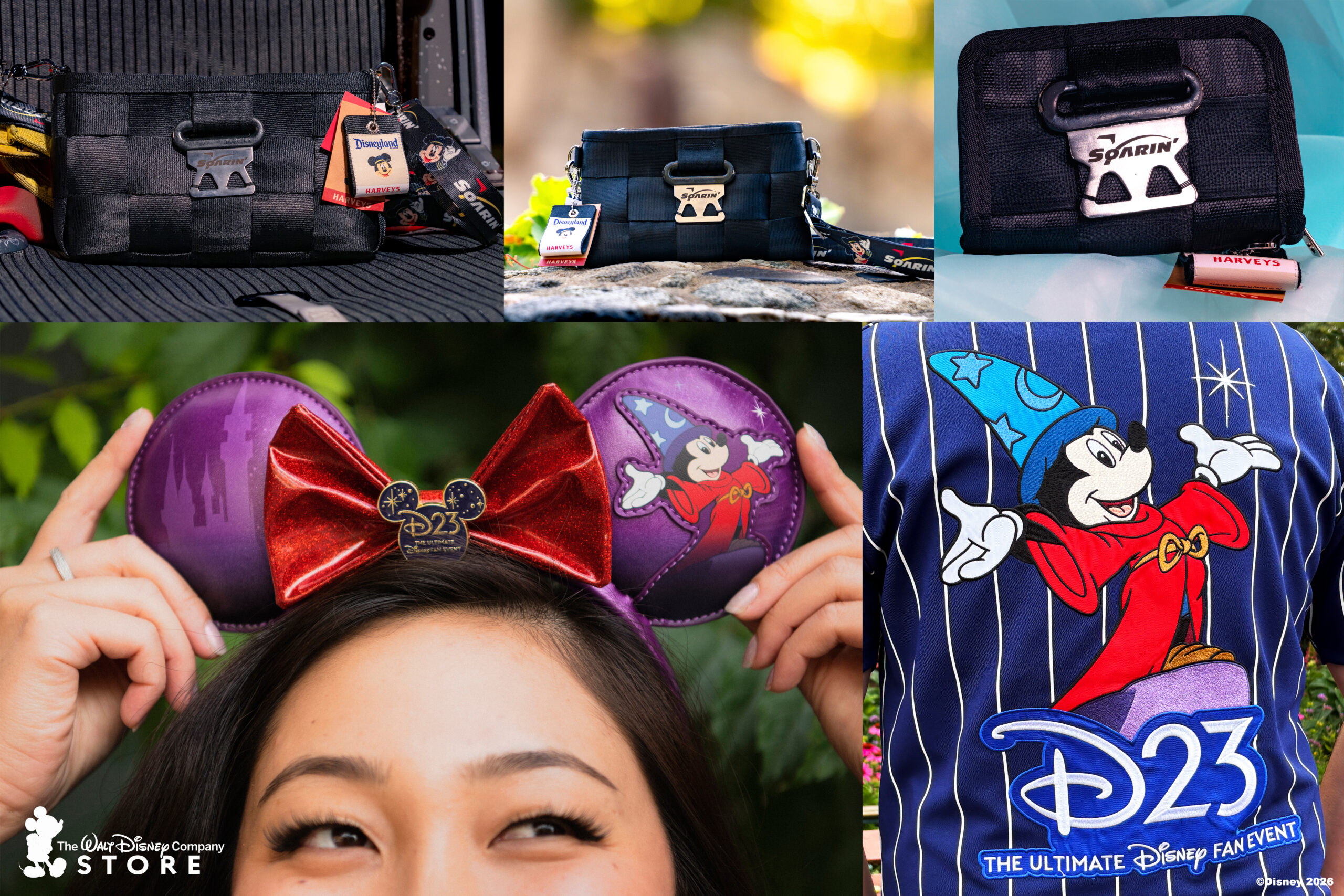 D23ロゴ入りのHARVEYSバッグやイヤーカチューシャなどThe Walt Disney Company Storeの商品