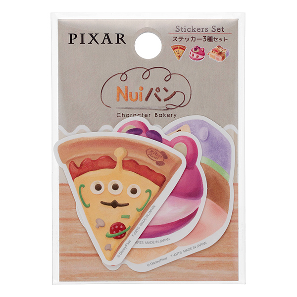 Nuiパン ステッカー3種セット ピザのエイリアンのパッケージ