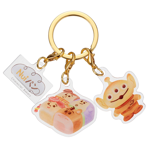 Nuiパン 3連アクリルキーホルダー エイリアンとちぎりパンのチャーム