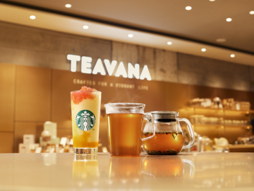 TEAVANA店内で提供されるティービバレッジ3点