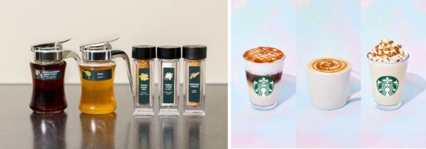 マイカスタマイズバー用5アイテムとドリンク3種