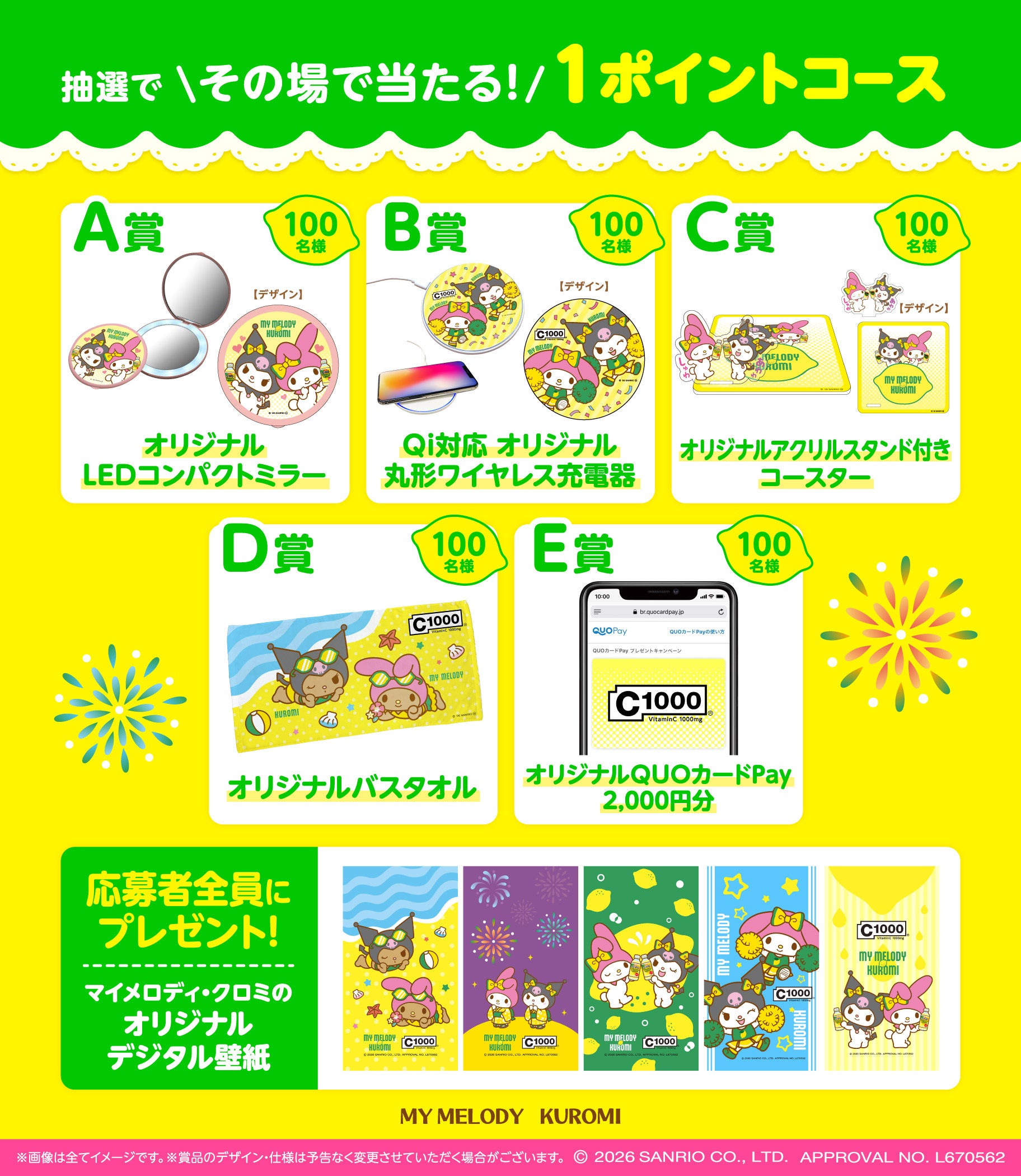 「C1000で夏となかよCキャンペーン」1ポイントコース賞品