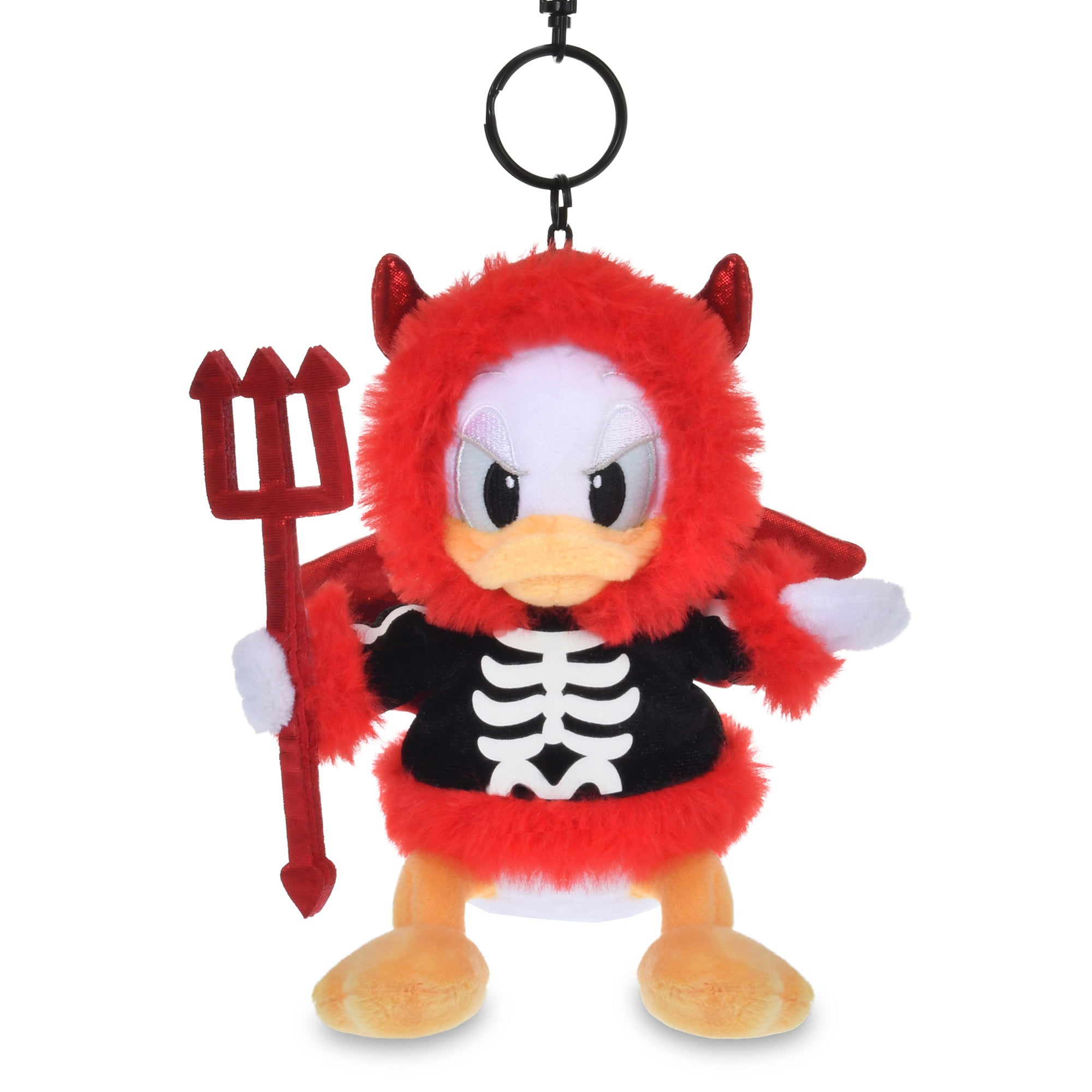 ディズニーストア「DISNEY HALLOWEEN」デビルに仮装したドナルドのぬいぐるみキーチェーン
