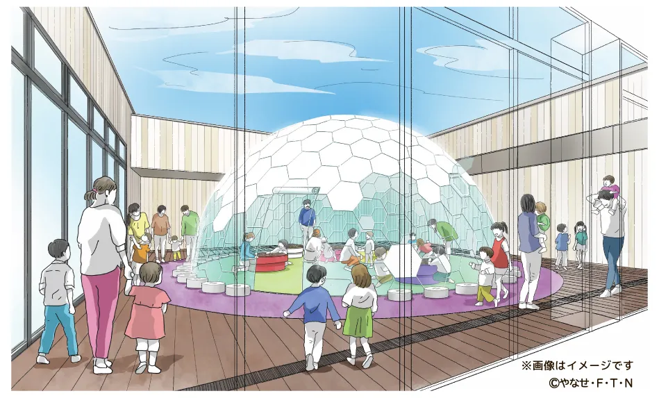 仙台アンパンマンこどもミュージアム&モールの新エリア「すなあそびドーム」全景