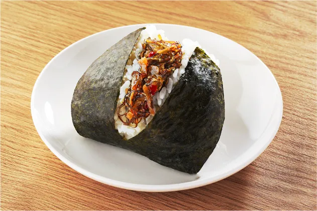 「大きなおにぎり松前漬」の断面