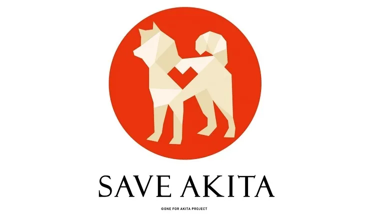 秋田犬保護プロジェクト「ONE FOR AKITA」のロゴ