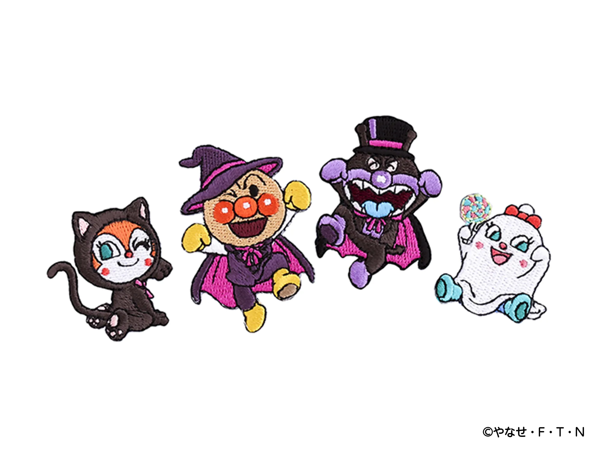 「ハロウィーン ワッペンセット」の刺繍デザイン