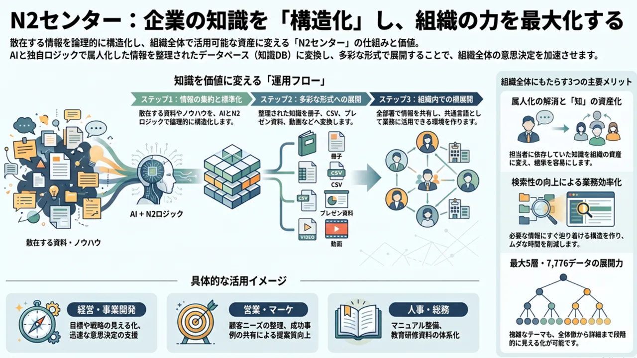 N2センターの知識構造化フロー図