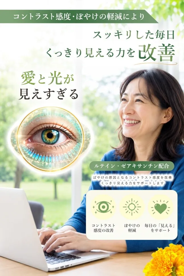 目のコントラスト感度を示すビジュアル