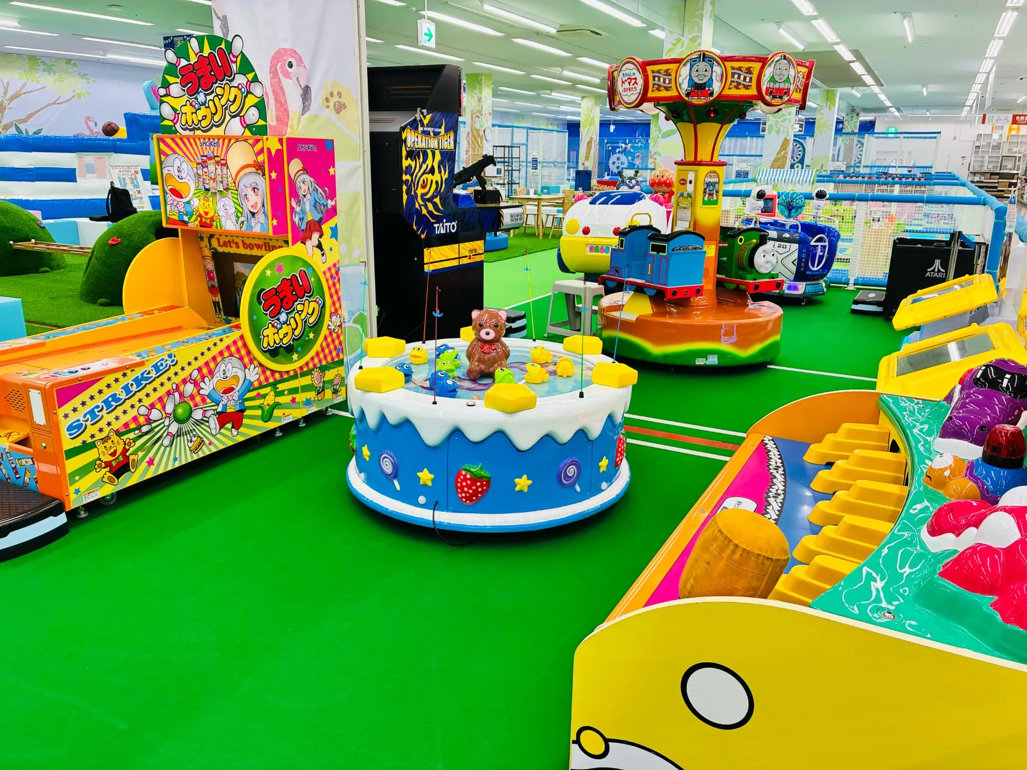TAITOのアーケードゲームや魚釣り遊具