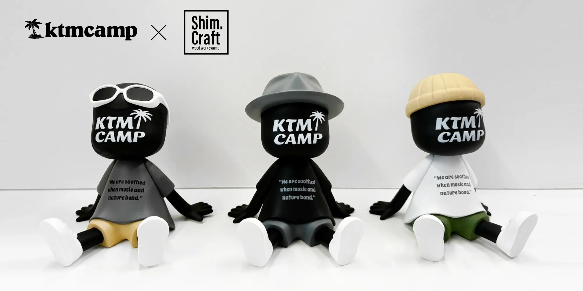 KTM CAMP×Shim.Craftフィギュア3体セットの全体像