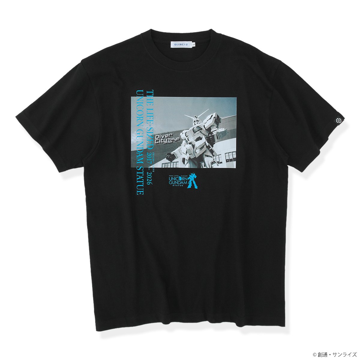 実物大ユニコーンガンダム立像フォトTシャツ モノトーン