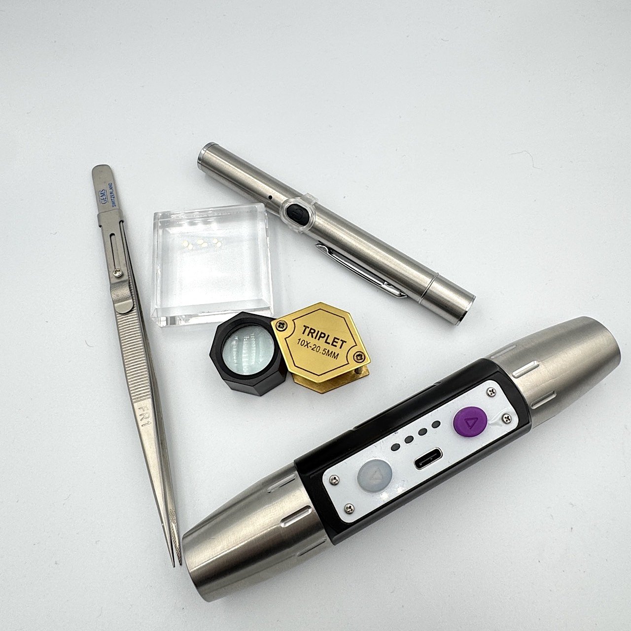 宝石・鉱物観察用の道具一式