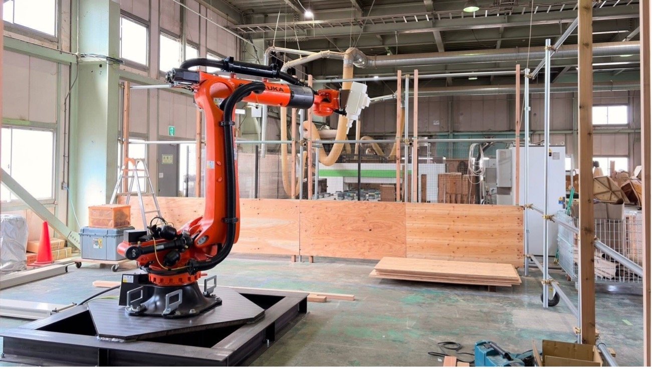 ロボットアームによるベンチ制作