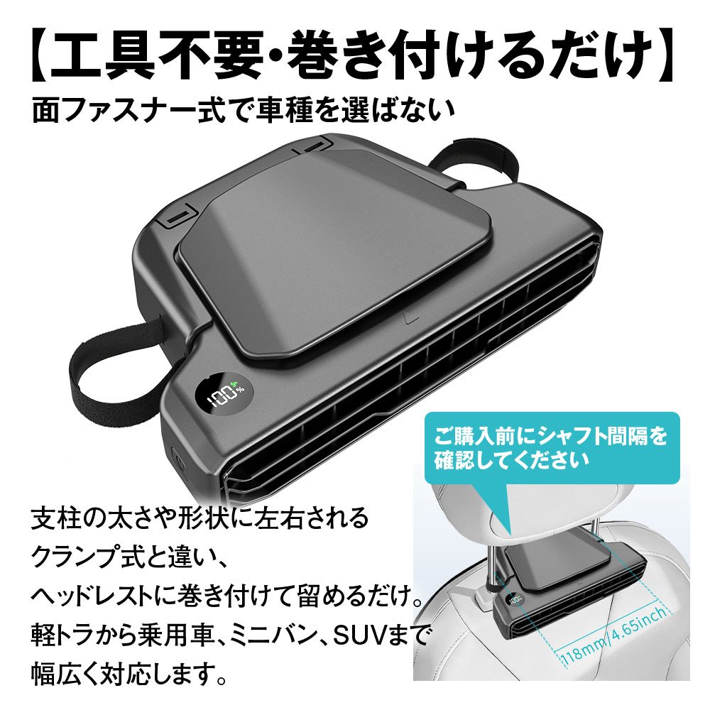「K-FAN18-B」のマジックテープ式取り付け