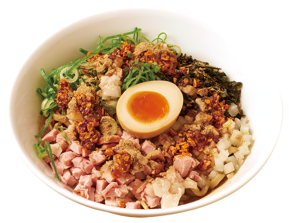 「まぜそば」の具材盛り