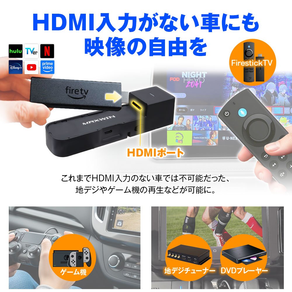 DA-AD02-PRO1とFire TV Stickの接続イメージ