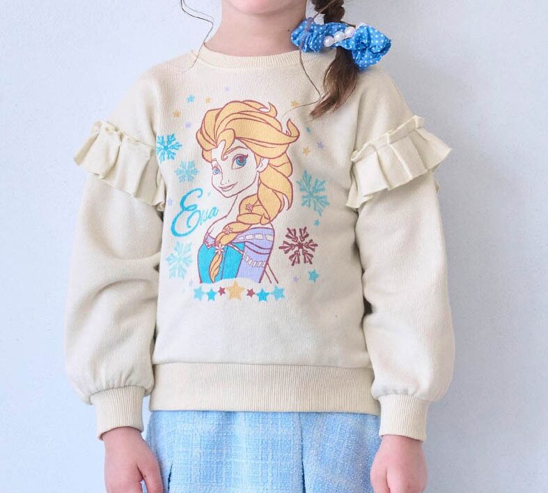 肩フリル裏毛プルオーバー エルサ