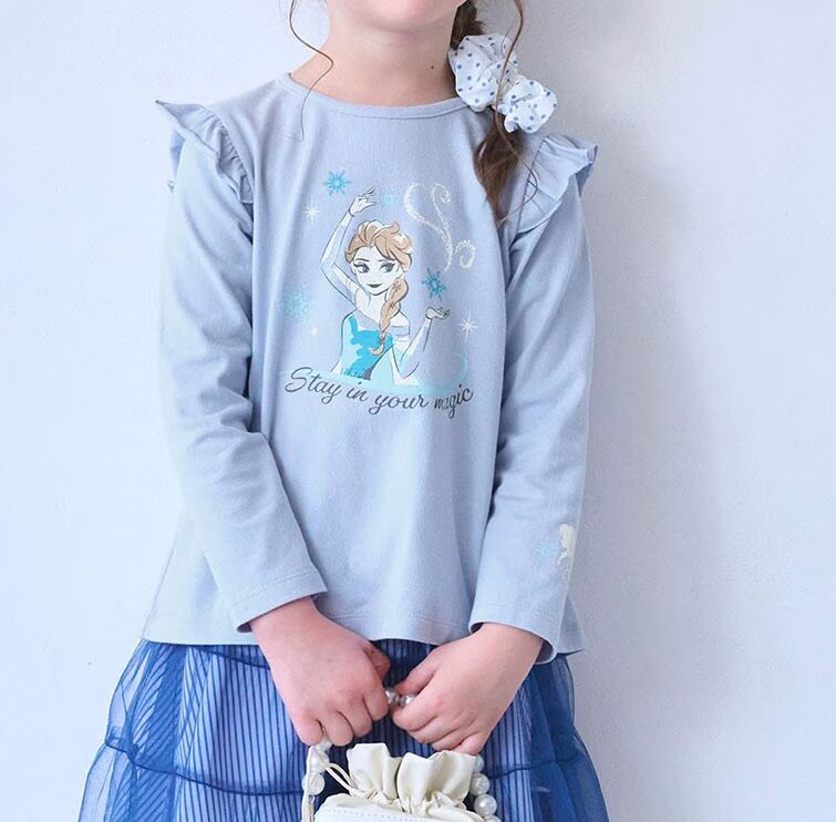 肩フリル長袖Ｔシャツ