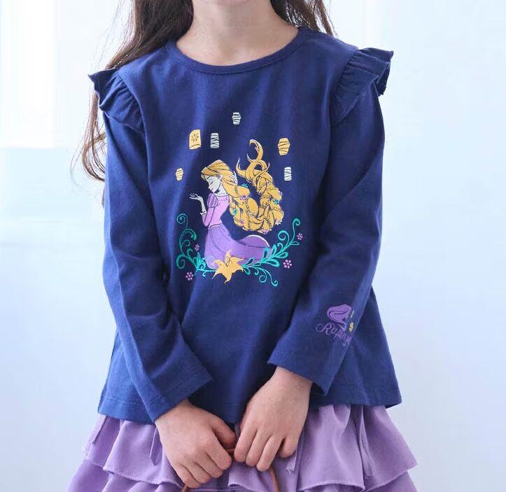 肩フリル長袖Ｔシャツ　ラプンツェル