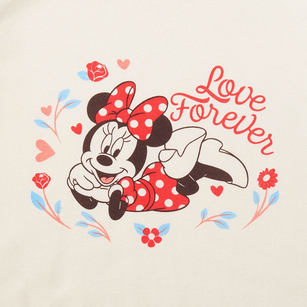 肩フリル長袖Ｔシャツ　ミニー　デザインアップ
