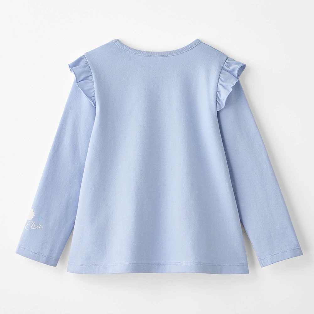肩フリル長袖Ｔシャツ　バックスタイル