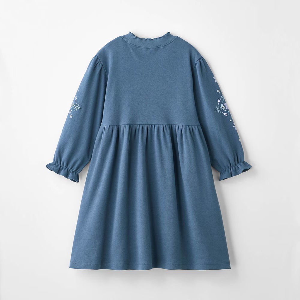 袖プリントワンピース　バックスタイル