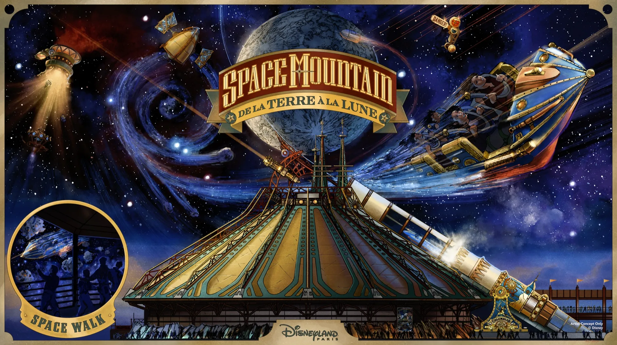Space Mountain: De la Terre à la Lune コンセプトアート