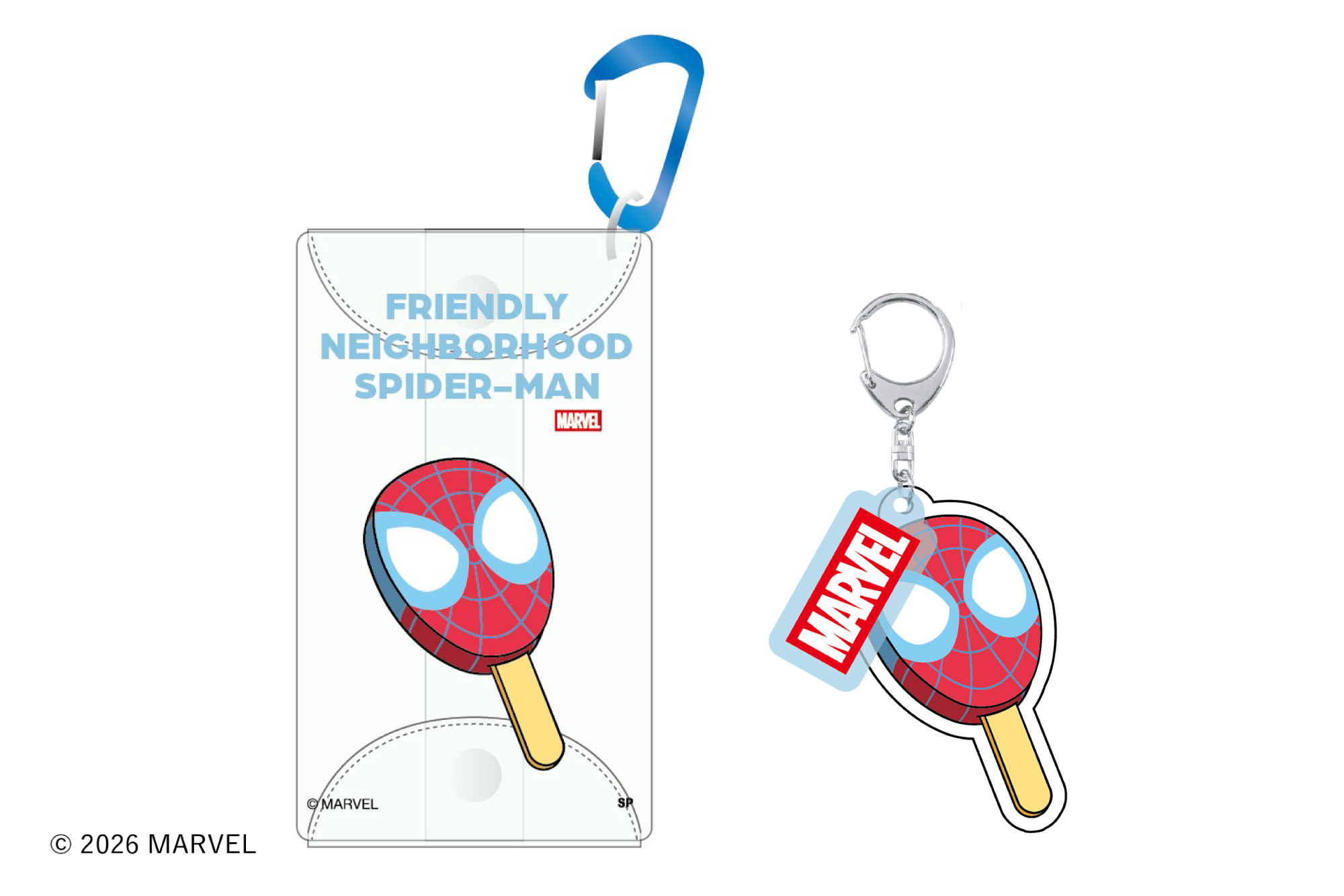 スパイダーマン／アイスクリーム／ビニールポーチ ・アクリルキーホルダー