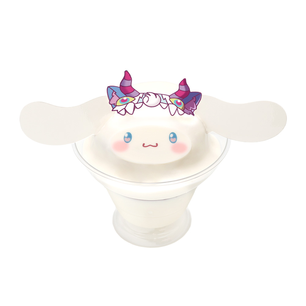 シナモロールのひと時の♡とろふわパンケーキとミルクプリンのパフェ