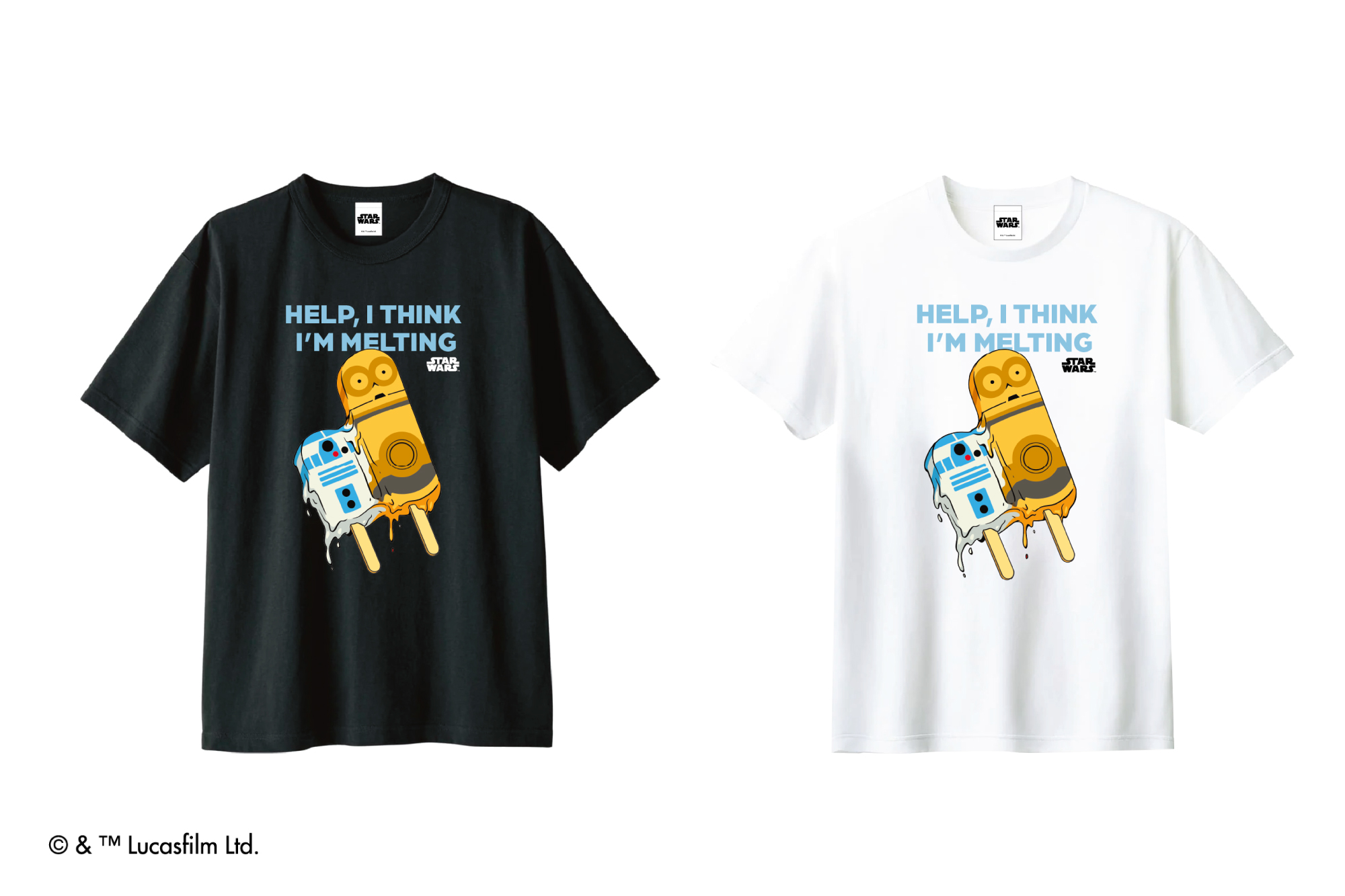 C-3PO＆R2-D2／アイスクリーム／Tシャツ