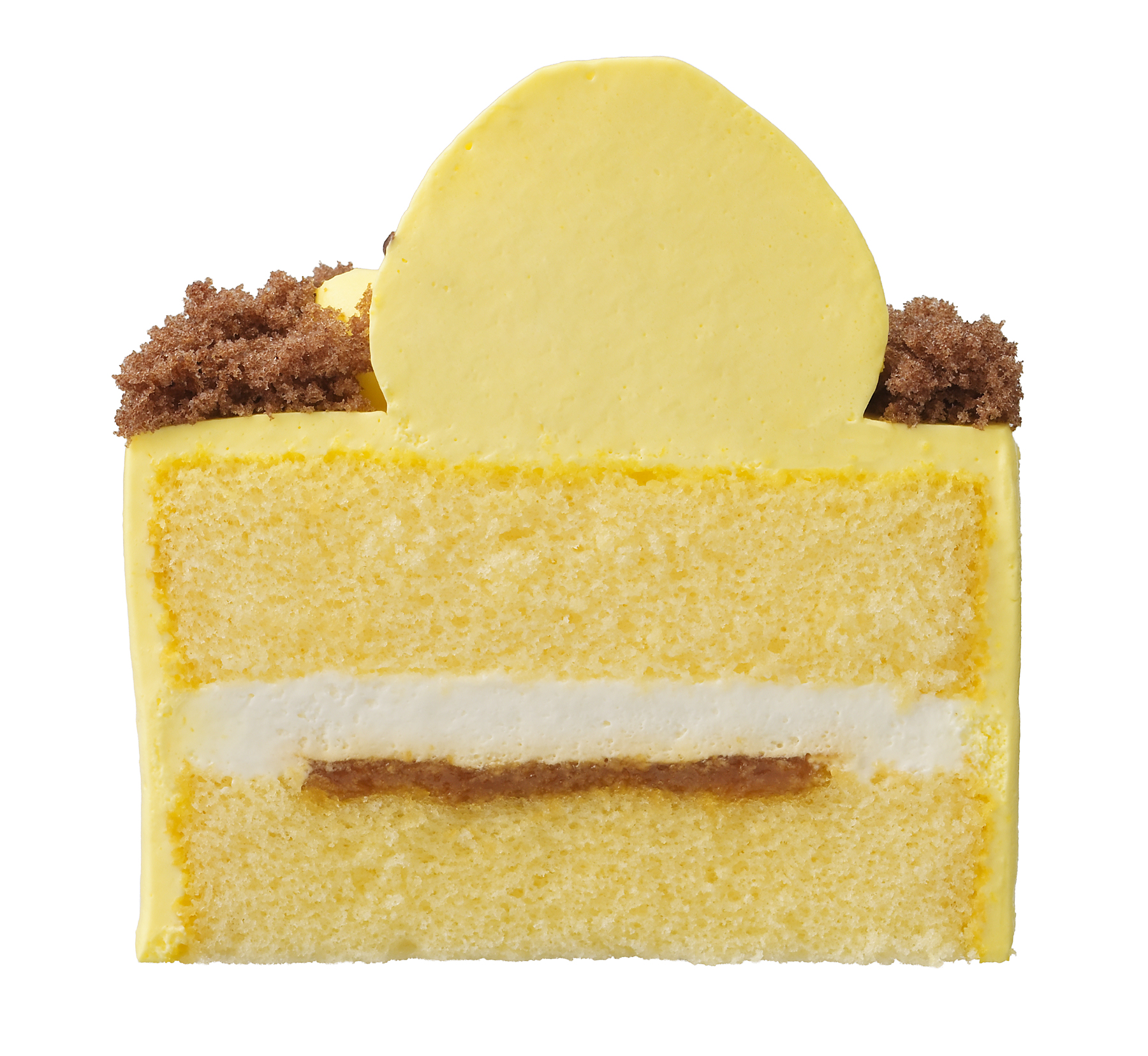 ポムポムプリンのプリン風ケーキ　断面