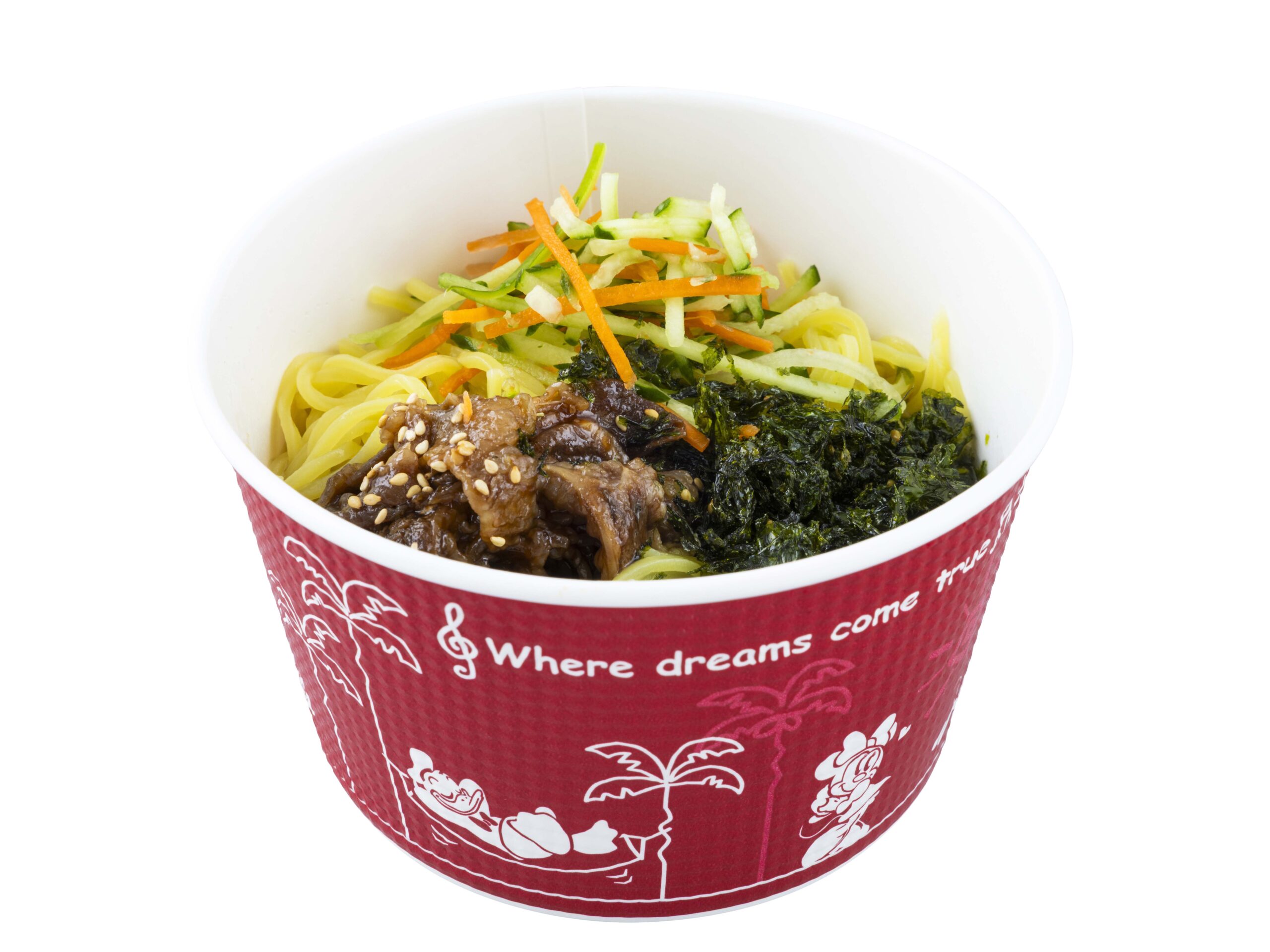 牛カルビと韓国のりの冷やし麺（塩レモン）