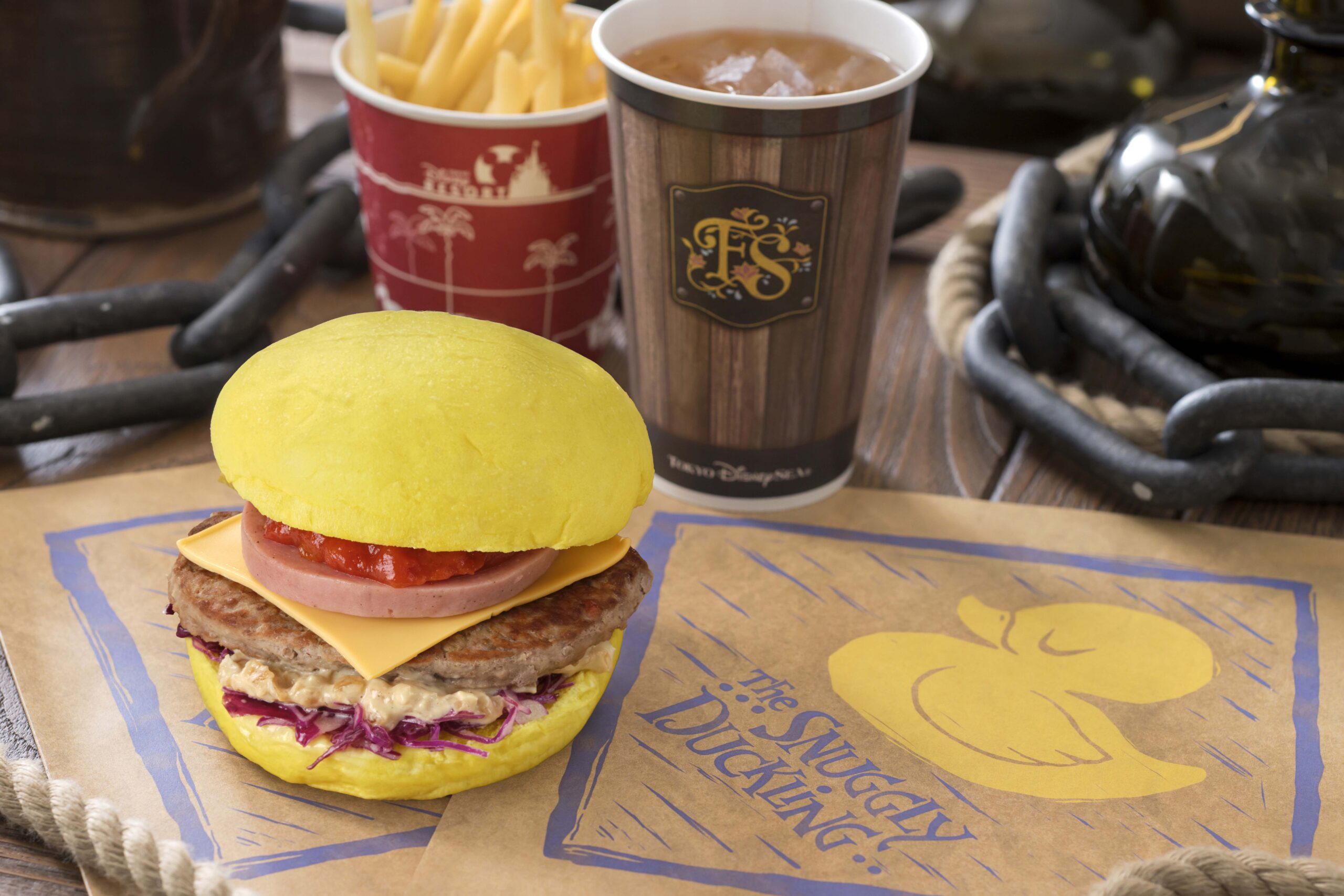 ダックリングドリームチーズバーガーのセット